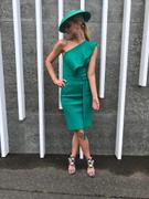 Vestrr Crepe Knit Ruffle Dress Green Review