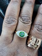 Karma and Luck Bless & Protect - Evil Eye White Green Enamel Gold Ring Review