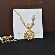 Karma and Luck Conscious Foresight - Pearl Evil Eye Pendant Necklace Review