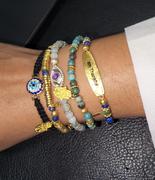 Karma and Luck  I AM THANKFUL - Lapis Turquoise Lotus Bracelet Stack Review