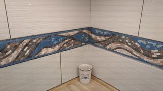 Mozaico Peloponneso Wave - Recensione del bordo del mosaico astratto