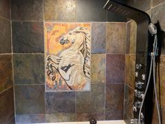 Mozaico Mosaic Artwork - Reseña del caballo fugitivo