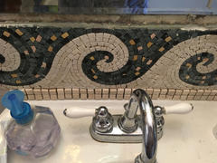 Revisión de diseño de mosaico de borde de onda pecosa de Mozaico