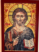 Icône de la mosaïque Mozaico : examen de Jésus Messie