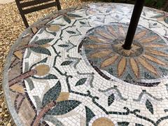 Mosaïque florale ronde Mozaico - Examen Loradi