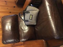 Sword & Plough Grey Wool Handbag - Black Leather Review