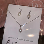 Dareth Colburn Simple Pearl Drop Bridesmaid Jewelry Set Review