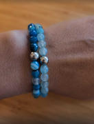 NOGU Blue Line Agate | .925 Sterling Silver | Healing Gemstone Bead Bracelet Review