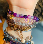 NOGU Purple Line Agate | .925 Sterling Gold Vermeil | Healing Gemstone Bead Bracelet Review