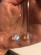 NOGU Rainbow White | .925 Sterling Silver | Mermaid Glass Chain Drop Threader Earrings Review