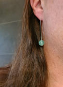 NOGU Green Jade | .925 Sterling Perak | Gemstone Rantaian Jatuhkan Threader Earrings Review