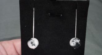 NOGU Dalmatian Jade | .925 Sterling Silver | Gemstone Chain Drop Threader Earrings Review