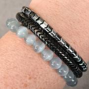 NOGU Serpentine | Grey and Silver Hematite x Silver | Wave Bracelet Review