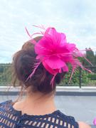 Fascinators Direct Clip On Fuchsia Fascinator with Loops & Feather Flower Review