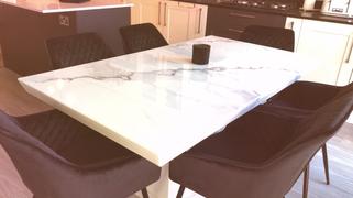 LoungeLiving.co.uk Mark Harris Como 160cm Ivory White Marble Dining Table Review