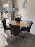 LoungeLiving.co.uk Elstree Solid Oak 100cm Extending Dining Table (Oak & Grey) Review