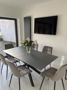 LoungeLiving.co.uk Britolli 180cm Extending Grey Stone Finish Glass Dining Table Review