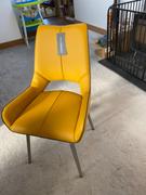 LoungeLiving.co.uk Hawksmoor Mako Medallion Yellow Leather Match Swivel Dining Chair (Pair) Review