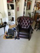 Club Furniture Arthur Chesterfield Leather Tufted Wingback Recliner Chair - AS PICTURED Review