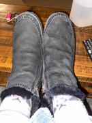laidback london Setsu Crochet Side Zip Ankle Boot Black Suede Black Review