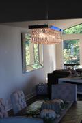 Moooni LIGHTING Modern Raindrop Rectangular Crystal Chandelier For House Max 40 W Incandescent Review