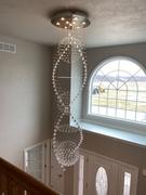 Moooni LIGHTING Magic Crystal Balls Long Double Spiral Raindrop Staircase Chandelier Review
