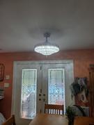 Moooni LIGHTING Silver Retractable Dimmable Fandelier Ceiling Fan Review