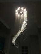 Moooni LIGHTING Moon Shaped Curved Staircase Crystal Chandelier Review