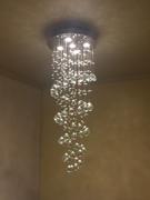 Moooni LIGHTING Mini Spiral Raindrop Crystal Chandelier For Staircase Review