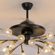 Moooni LIGHTING Unusual Looking Vintage Bronze Sputnik Fandelier Fan Review