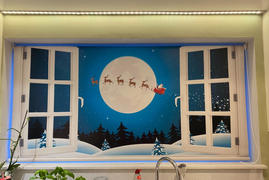 Art Fever Father Christmas & Reindeer Through the Window Printed Picture Photo Roller Blind - RB1052 Review