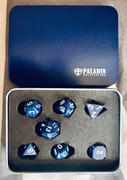 Paladin Roleplaying Blue Metal Dice Set, In Presentation Tin Review