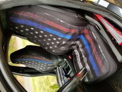 Thin Blue Line Shop Tattered Thin Blue And Red Line Flag Car Seat Covers (Set Of 2) Review