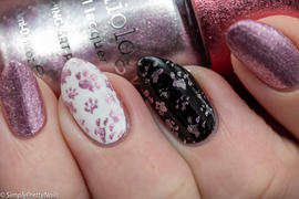 Maniology Holiday Party Collection: Ho Ho Ho (B263) - Pink Metallic Stamping Polish Review