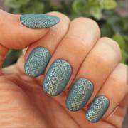 Maniology Holiday Party Collection: Chill Out (B264) - Baby Blue Metallic Stamping Polish Review