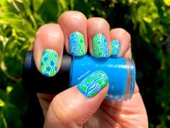 Maniology School's Out: Food Fight (B287) - Neon Green Stamping Polish Review