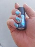 Maniology Soiree All Day: Bubbly (B322) - Metallic Blue Stamping Polish Review