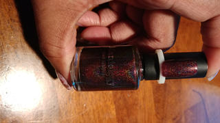 Maniology Moods: Bossy (P102) - Plum Purple Scattered Holographic Shimmer Nail Polish Review