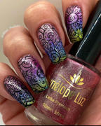 Maniology Shangri La XL: Hydras / Cosmic Blossoms (m192) - Nail Stamping Plate Review