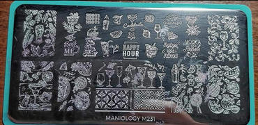 Maniology Happy Hour (m231) - Nail Stamping Plate Review