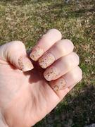 Maniology Honeypot (P138) - Clear with Copper Gold Flakies Nail Polish Review