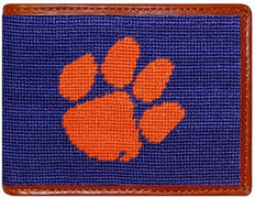Country Club Prep Clemson Needlepoint Wallet in Purple by Smathers & Branson Review