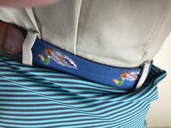 Country Club Prep Duck Duck Goose Needlepoint Belt in Blueberry by Smathers & Branson Review