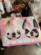 French Bulldog Love Tie Dye Weekender Rope Bag - Cotton Candy - by French Bulldog Love Review
