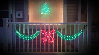 American Sale 6' Pre-Lit Dazzling Green Swag with Red Bow Hanging Decorative Review