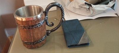 Ancient Treasures Viking Wooden Stainless Steel Tankard Mug Review