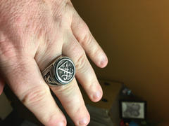 Ancient Treasures Wiccan Sigil of Lucifer Stainless Steel Ring Review