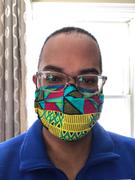 D'IYANU Uzo African Print 2 Layer Reusable Face Mask (Royal Blue Gold Kente)-Clearance Review