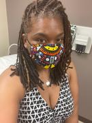 D'IYANU Uzo African Print 2 Layer Reusable Face Mask (Yellow Purple Tribal)-Clearance Review