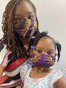 D'IYANU Uzo African Print 2 Layer Reusable Face Mask (Gold Purple Circles)-Clearance Review